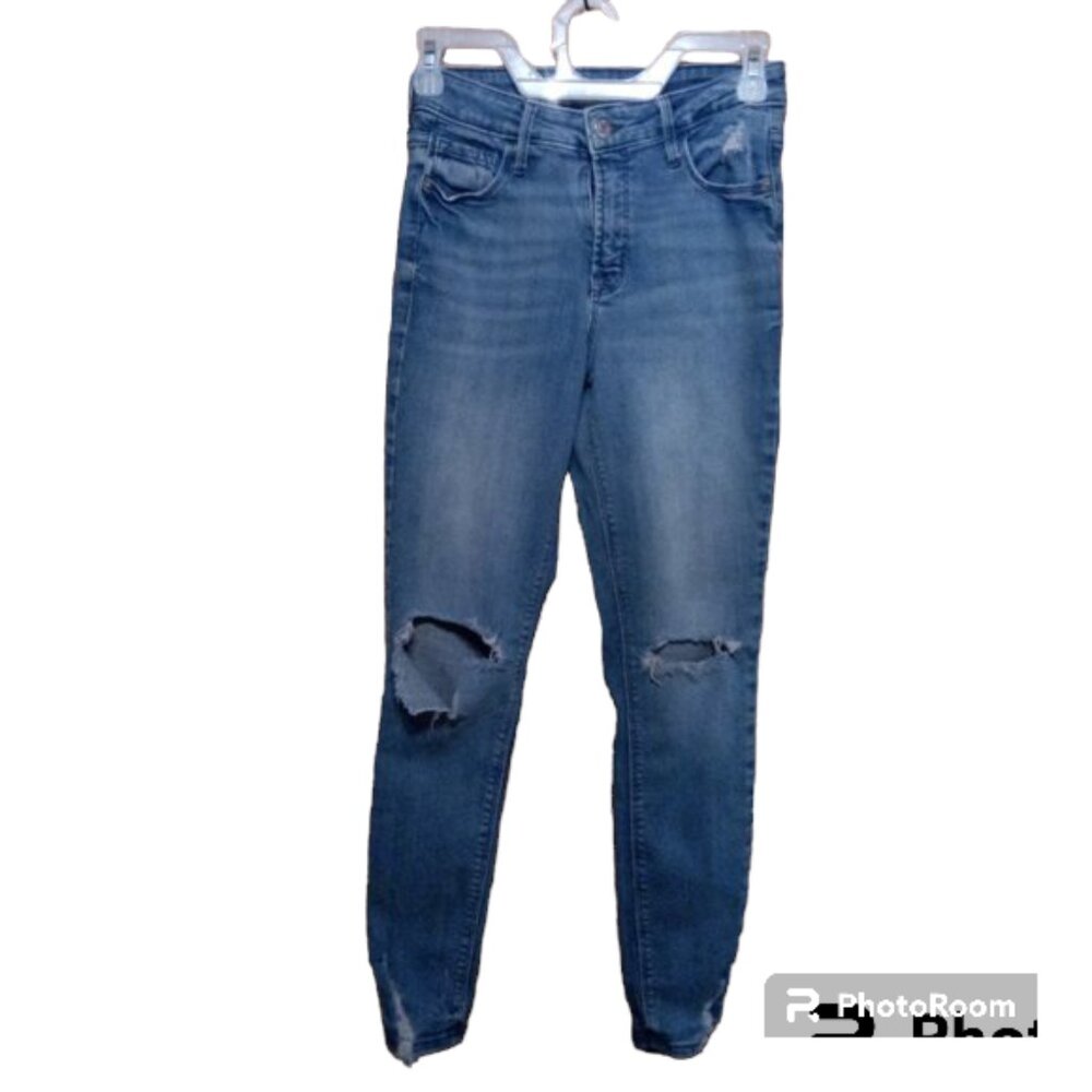 Old Navy Rockstar high rise skinny distressed jeans sz 2
